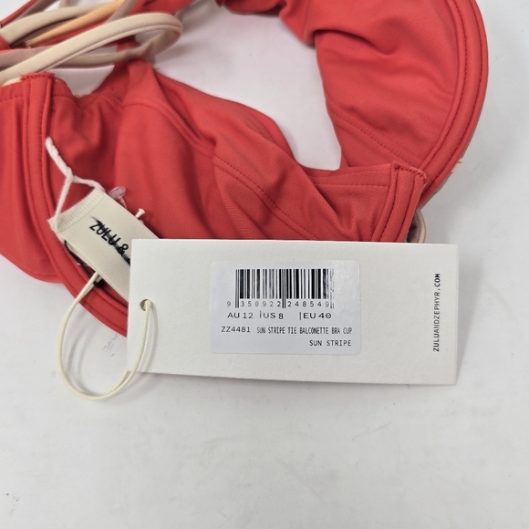 Zulu & Zephyr Stripe Tie Balconette Bikini & Chili Curve Tie Thong Brief… - Picture 8 of 12